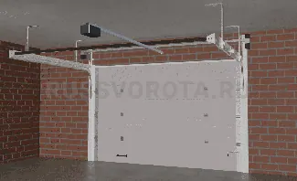 Ворота Doorhan секционные бытовые автоматические (с приводом) алюминий полотно из сэндвич-панелей